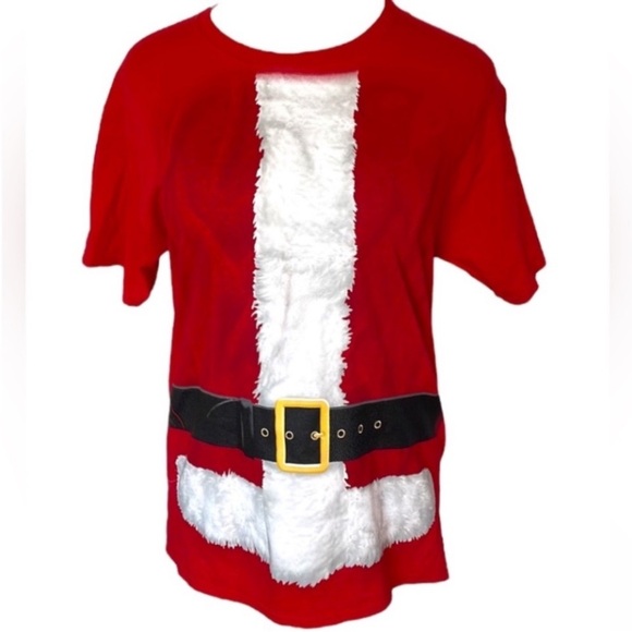 Dec.25th Other - Dec.25th Christmas T-Shirt Santa Suit Holiday Red White Black Gray Gold Fur Belt